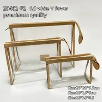 Preminum leather Designer Cosmetic Bag 26cm Protection Makeup Clutch Women Men Genuine Leather Tr... | DHGate