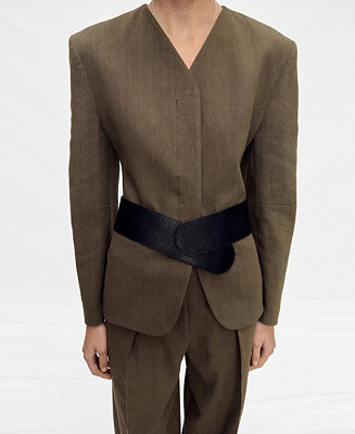 Mango Women's Seamless Linen Suit Jacket - Macy's | Macy's