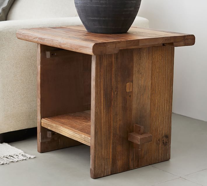 Easton 24" Reclaimed Wood End Table | Pottery Barn (US)