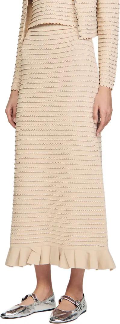 SANDRO Rhinestone knit maxi skirt | Nordstrom | Nordstrom