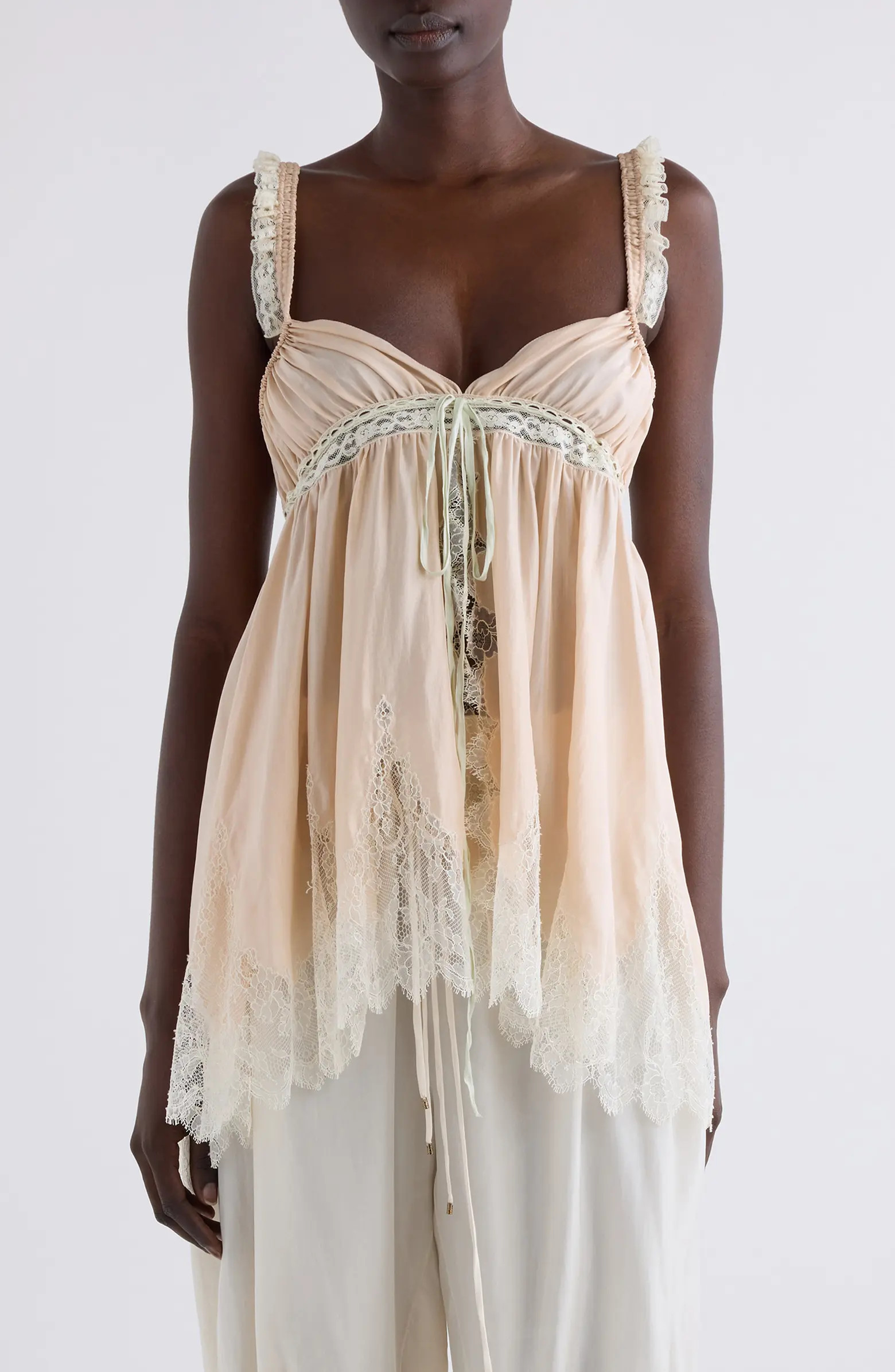 Chloé Lace Trim Silk Camisole Top | Nordstrom | Nordstrom