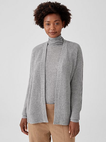 Lofty Recycled Cashmere V-Neck Cardigan | Eileen Fisher