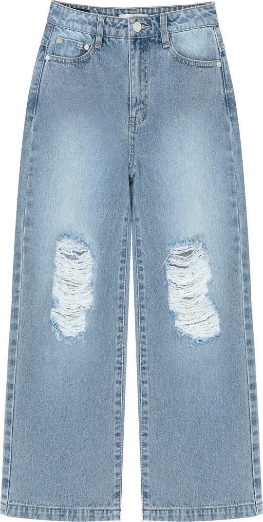 Habitual Kids Kids' Ripped Rigid Wide Leg Boyfriend Jeans | Nordstrom | Nordstrom