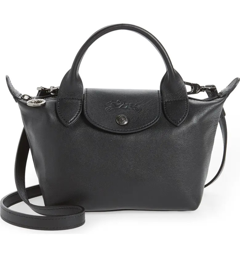 Mini Le Pliage Cuir Leather Top Handle Bag | Nordstrom