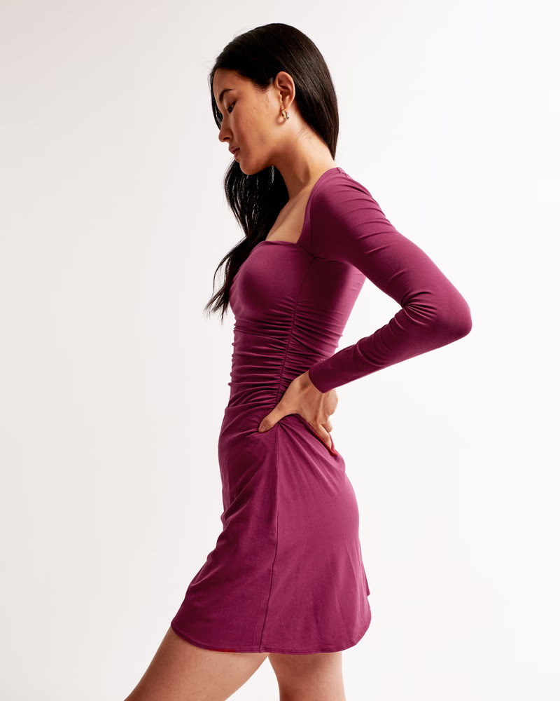 Women's The A&F Ava Long-Sleeve Mini Dress | Women's Clearance | Abercrombie.com | Abercrombie & Fitch (US)