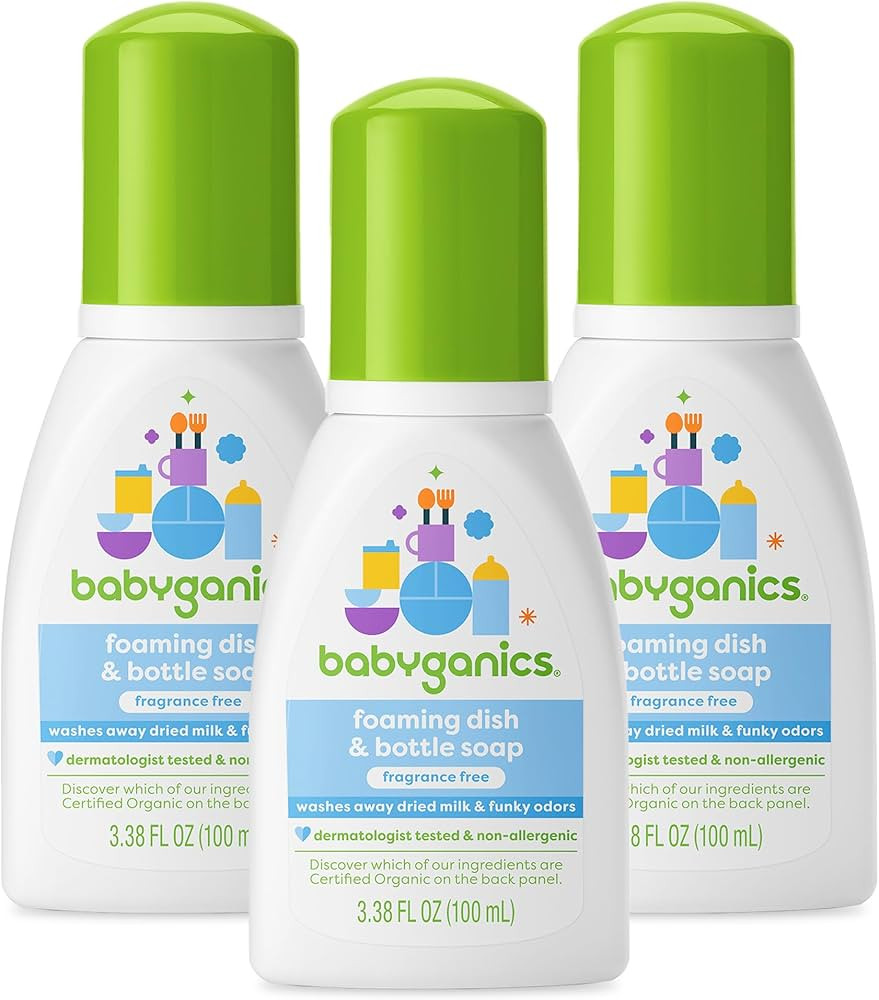 Babyganics Foaming Dish & Bottle Soap for Travel, Fragrance Free, Plant-Derived Cleaning Power, R... | Amazon (US)