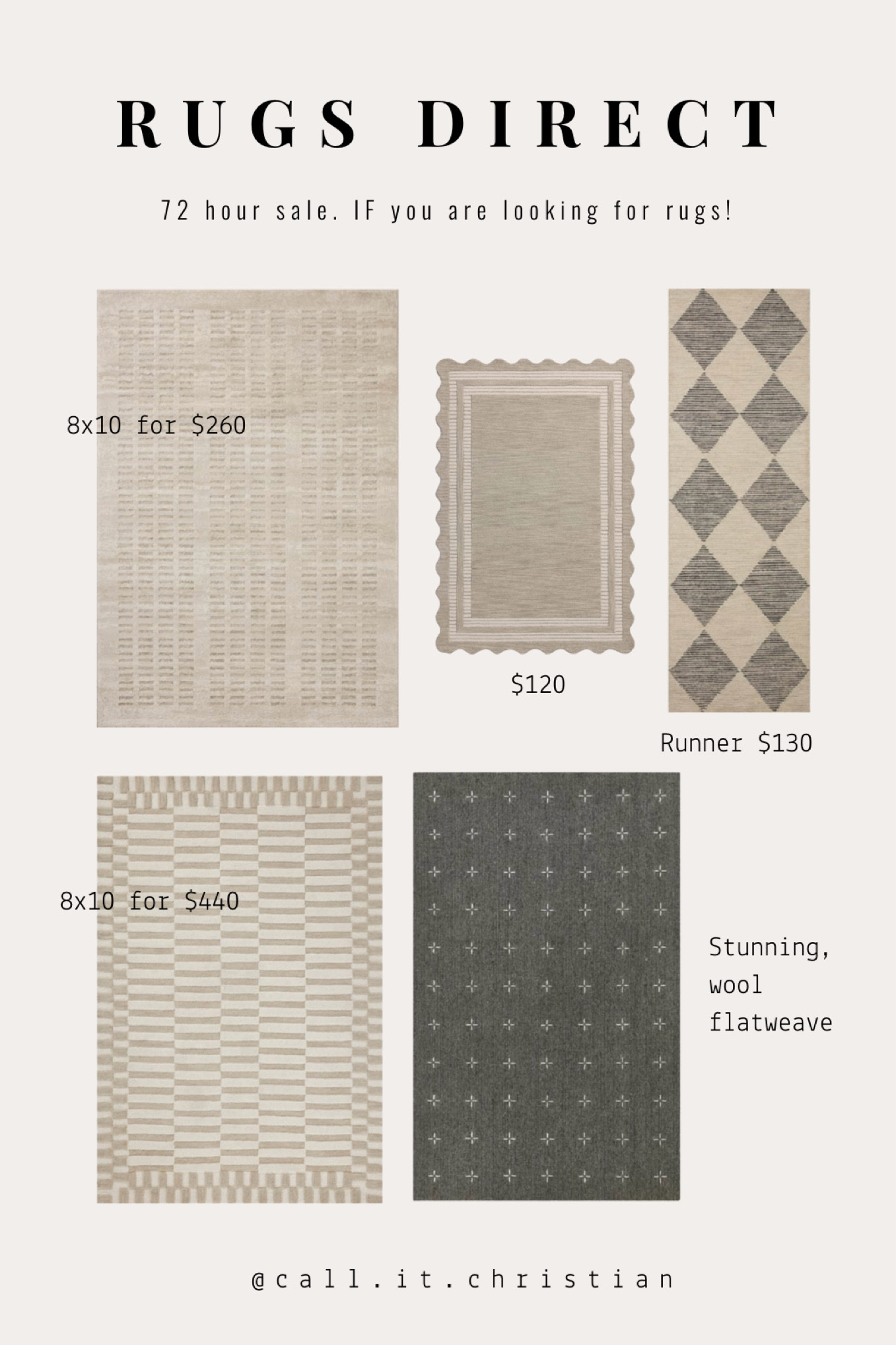 Neutral rugs I’ve loved in our home—timeless, warm, and rooted in Scandinavian simplicity. Rugs Direct @rugsdirect  is running a 72-hour sale, so I’ve linked favorites while they’re marked down.

#LTKhome #RugsDirect #ScandinavianStyle #NeutralRugs #MinimalHome #WarmMinimalism #SimplisticStyle #LTKsale #72HourSale