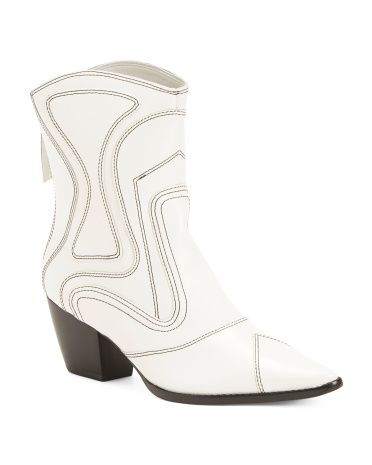 Made In Brazil Aries Western Leather Booties | TJ Maxx