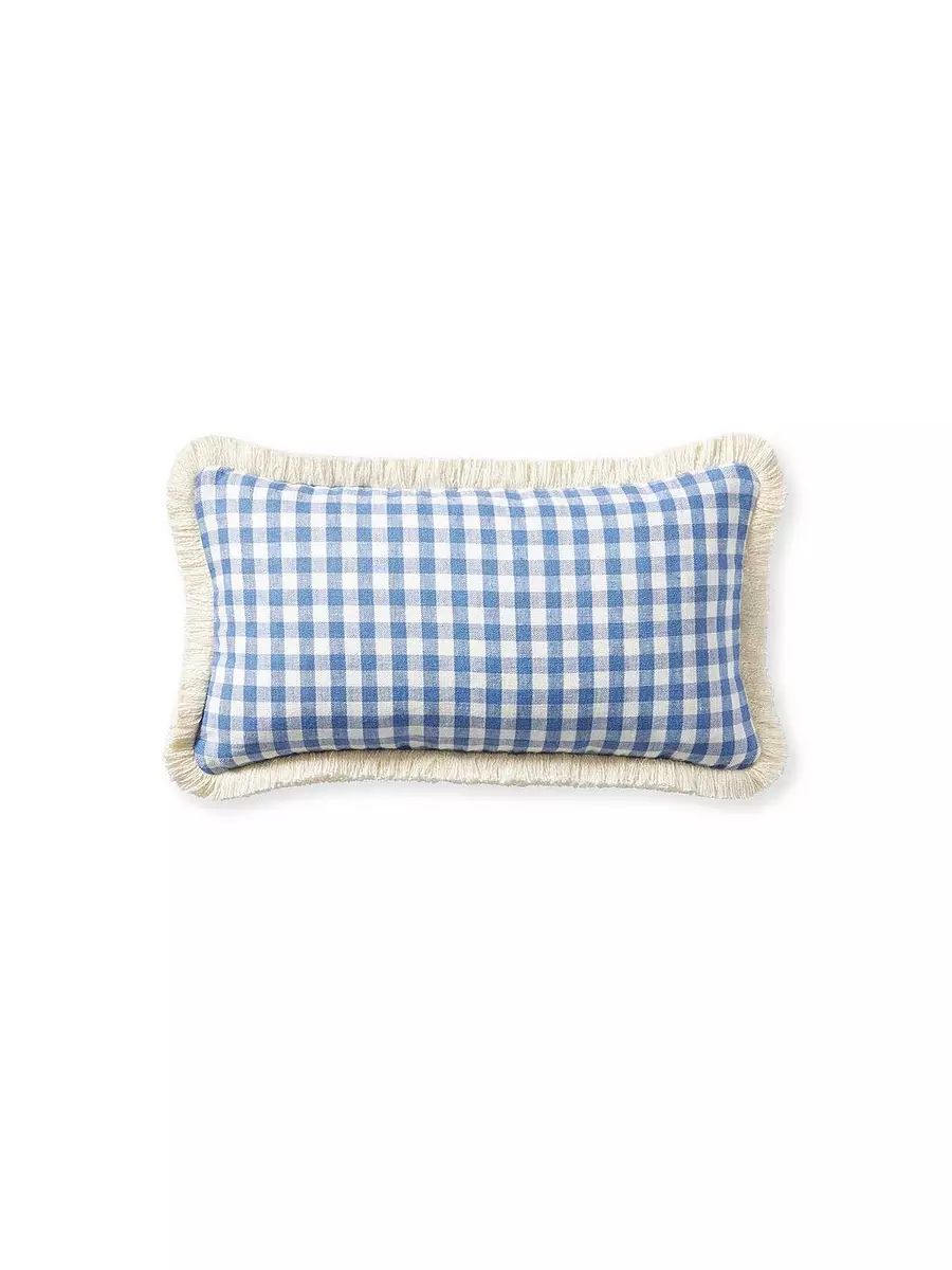Petite Linen Gingham Pillow Cover | Serena and Lily