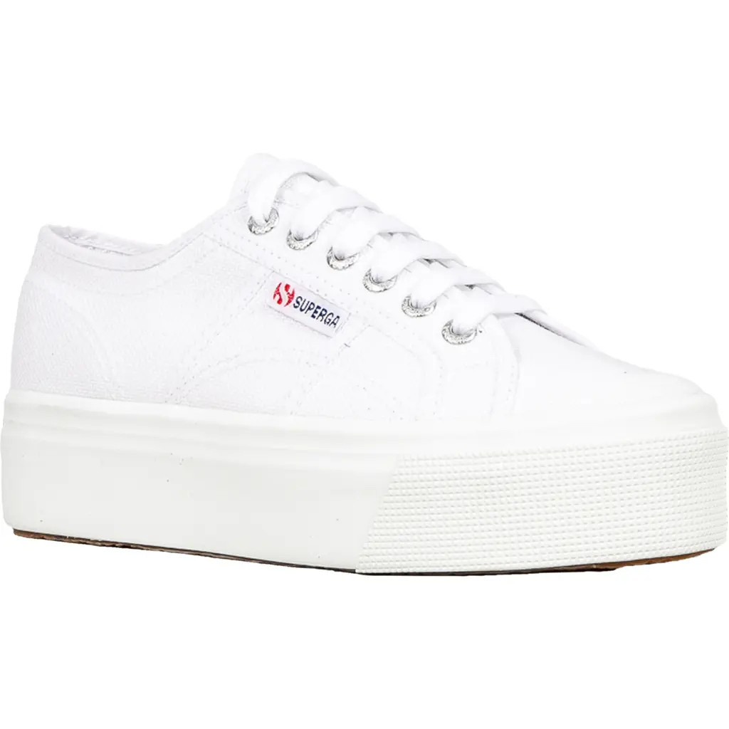 Superga Gender Inclusive 2790 Platform Sneaker in White at Nordstrom, Size 10.5 Women's | Nordstrom