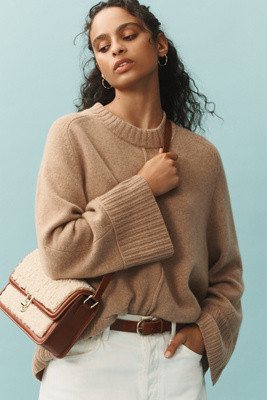 The Chandler Cashmere Crew-Neck Relaxed Pullover Sweater | Anthropologie (US)
