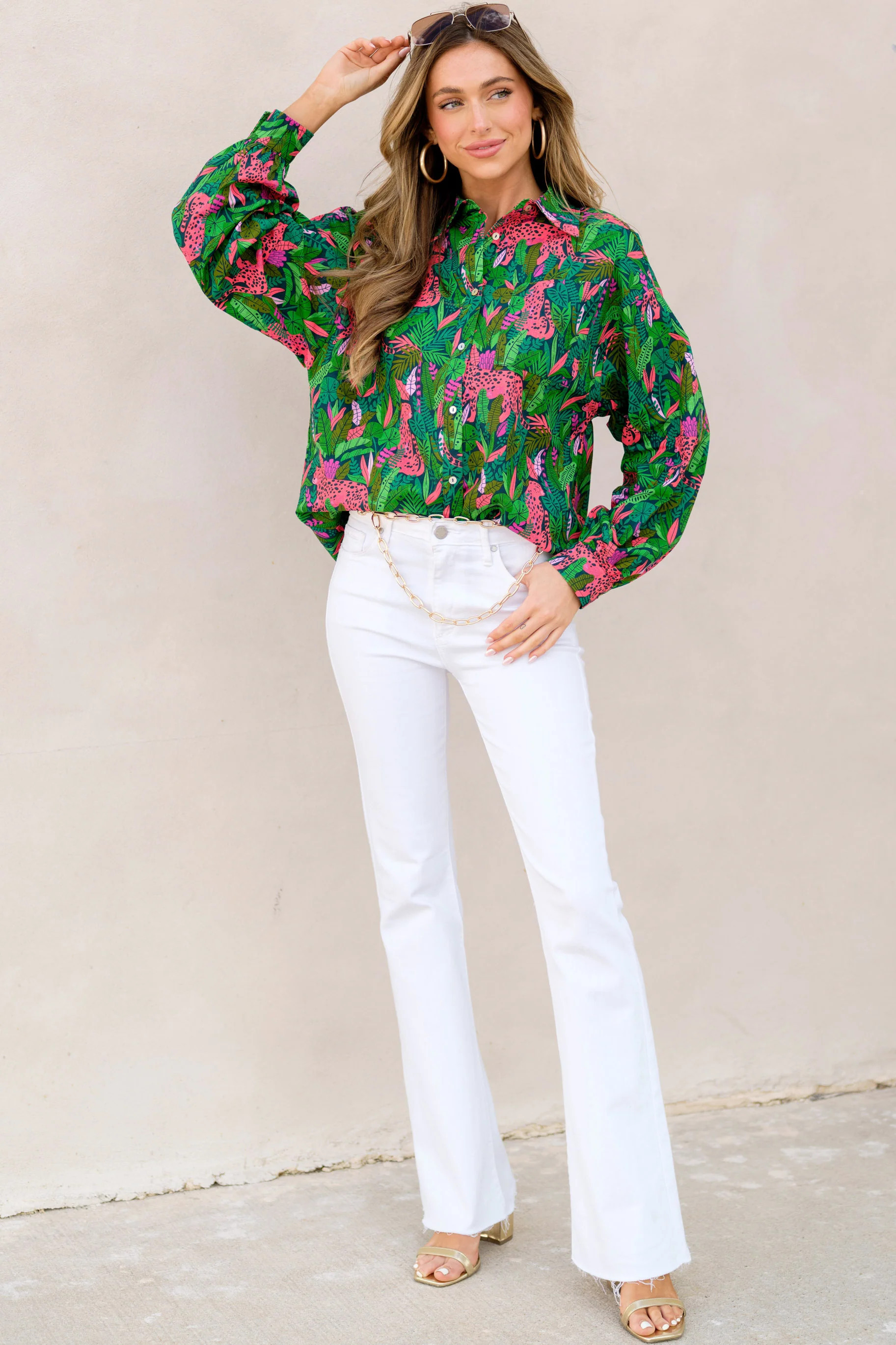 Greatness Within Pink Multi Print Top | Red Dress 