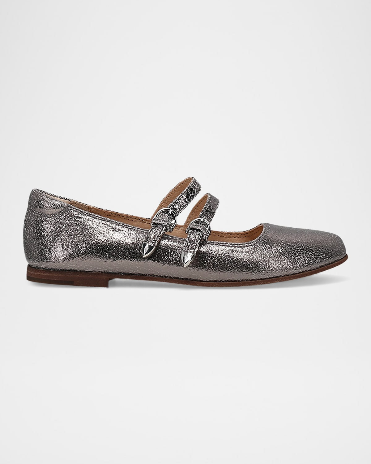Carson Metallic Leather Multi-Strap Mary Janes | Neiman Marcus