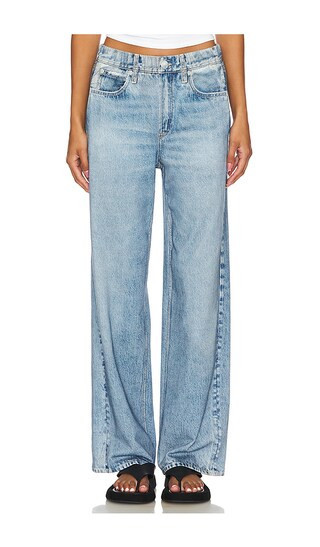 Rag & Bone Miramar Wide Leg Jeans in Denim-Light. - size S | Revolve Clothing (Global)