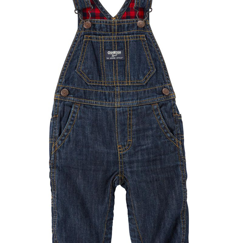 Buffalo Plaid-Lined Overalls | Carter's