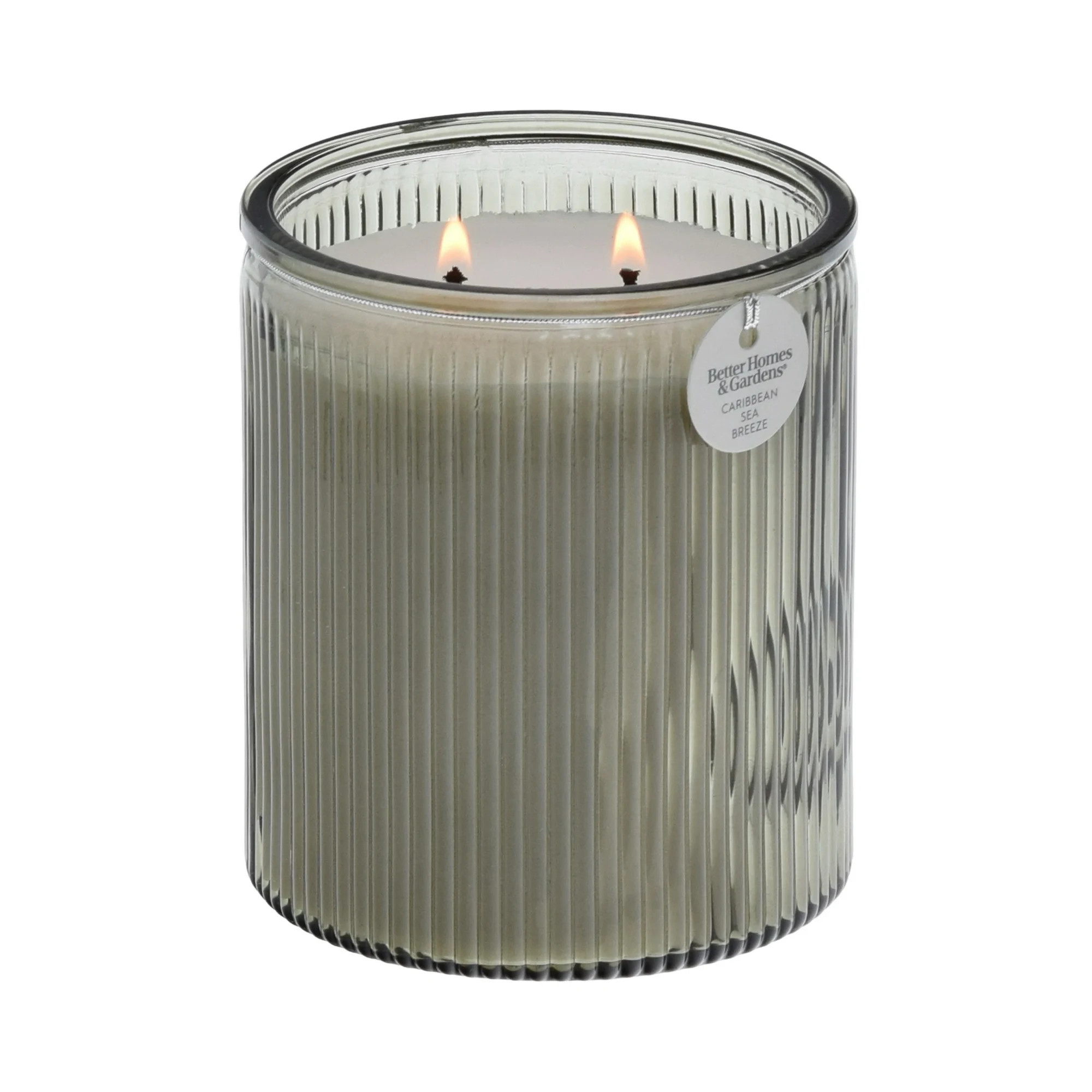 Better Homes & Gardens Caribbean Sea Breeze Scented 2-Wick 17.1oz Ribbed Jar Candle | Walmart (US)
