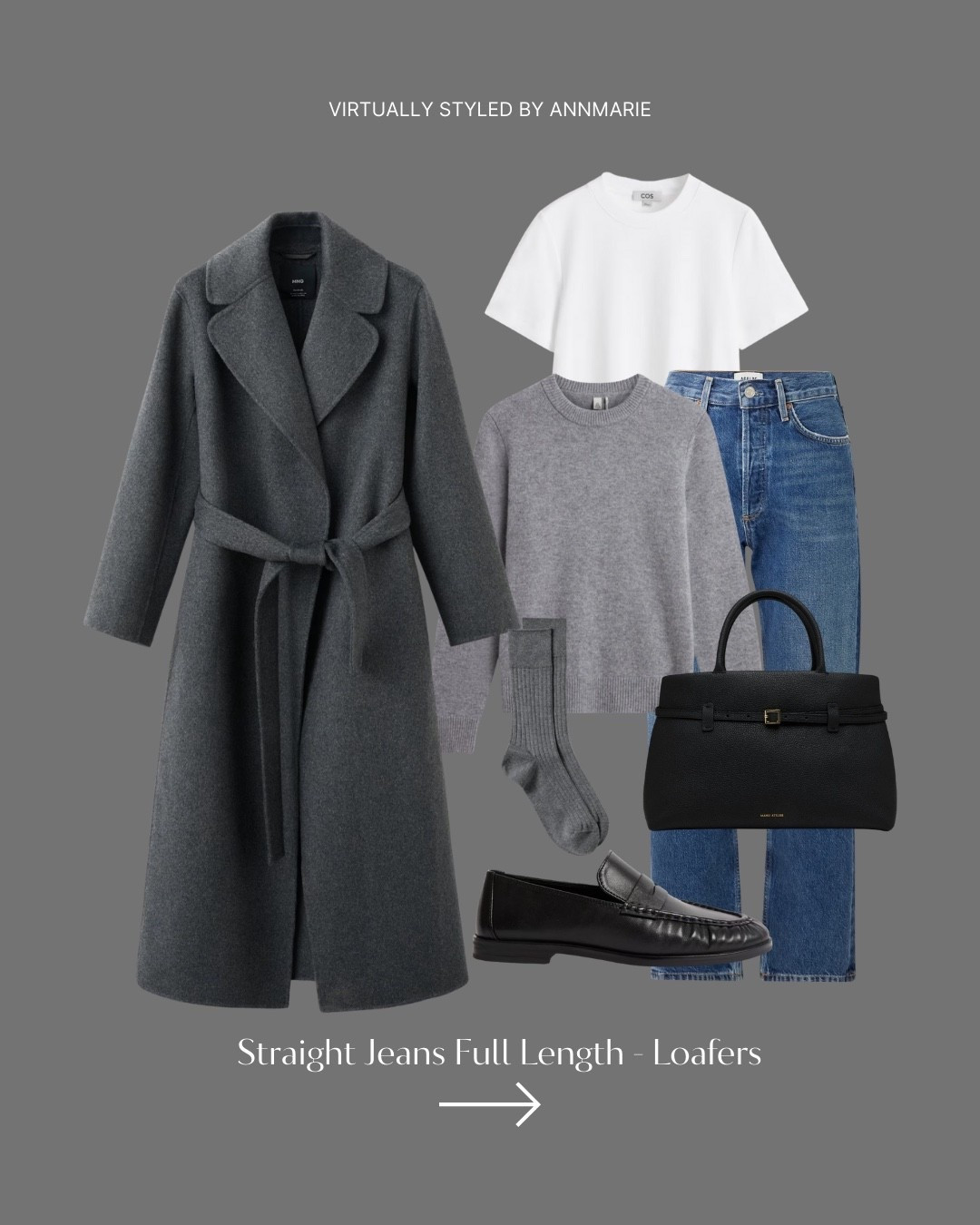 Winter outfit formula - long wool coat, straight jeans, crew knit & loafers 

#LTKwinter #LTKstyletip