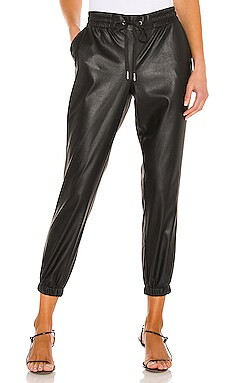 n:philanthropy Scarlett Leather Jogger in Black Cat from Revolve.com | Revolve Clothing (Global)