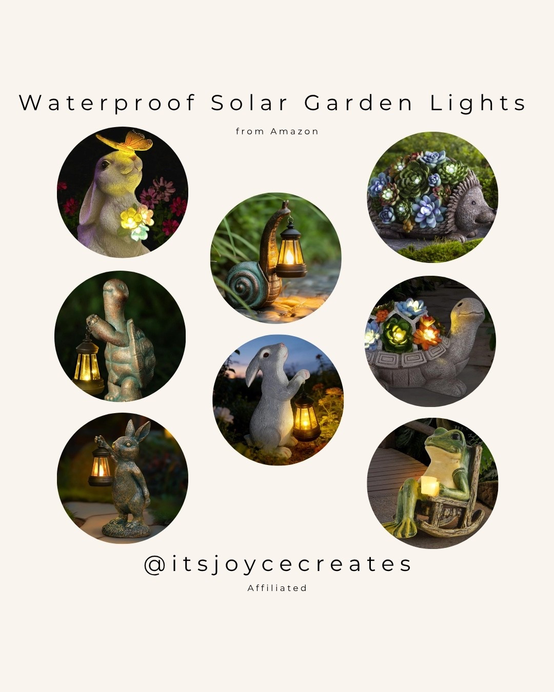 Solar Garden Snail Statue 🐌✨ plus the cutest little garden friends — rabbit 🐰, turtle 🐢, and hedgehog 🦔

These solar pieces add such a soft glow at night while bringing so much personality to the garden during the day 🤍 Perfect for pathways, flower beds, or little cozy corners outdoors.

Tap to shop on my LTK 🌿💡

#solargarden #gardendecor #outdoorlighting decor #amazonfinds #gardeninspo #outdoorstyle #homedecor #neutralhome #backyarddecor

#LTKHome #LTKSeasonal #LTKSaleAlert