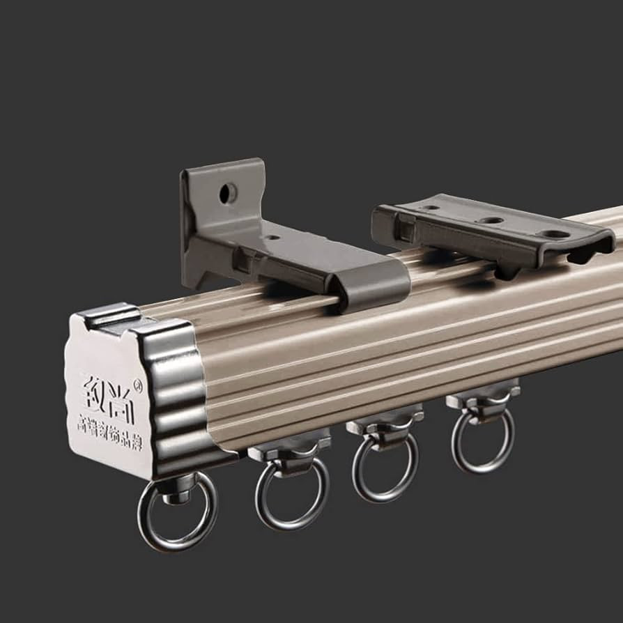 ZSHINE Curtain Single Tracks Ceiling or Wall Mounting Heavy-Duty Curtain Rails for Living Room Be... | Amazon (US)