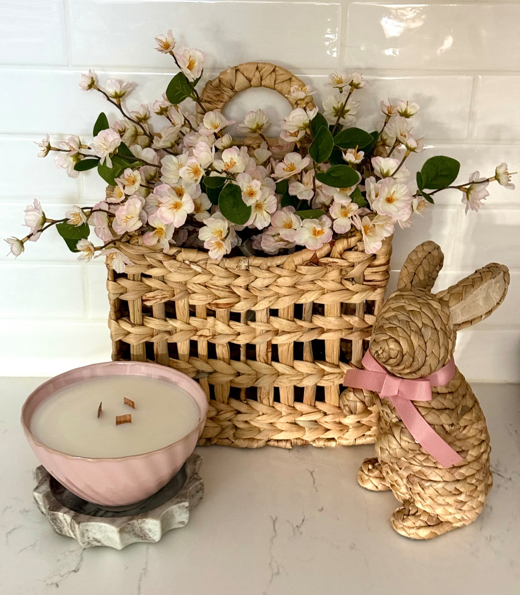 The Walmart basket I showed you yesterday.. You don’t have to hang it, displaying it on your counter is an option! I love this shade of pink. Spring is 13 days away! 🌱🌸

#LTKSeasonal #LTKHome