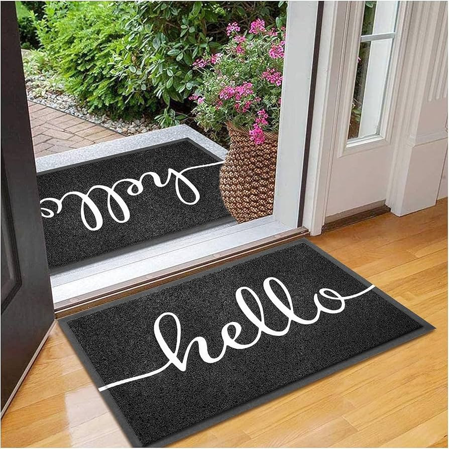 EARTHALL Door Mat 2-Pack Outdoor Indoor Hello Doormat 30"x17.5" Durable Floor Mat Non Slip Rug Ul... | Amazon (US)
