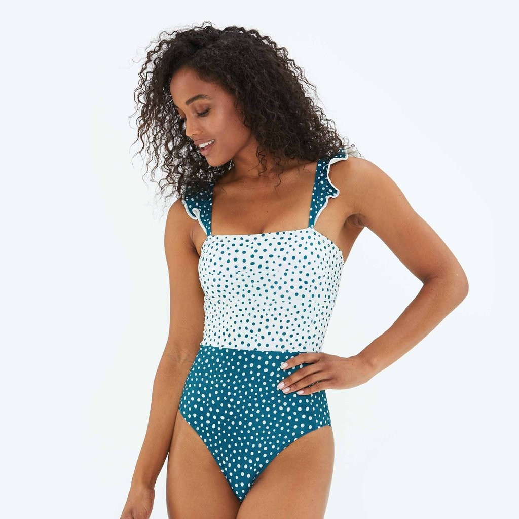 The Ruffle Oasis - On the Dot in Seaweed | SummerSalt