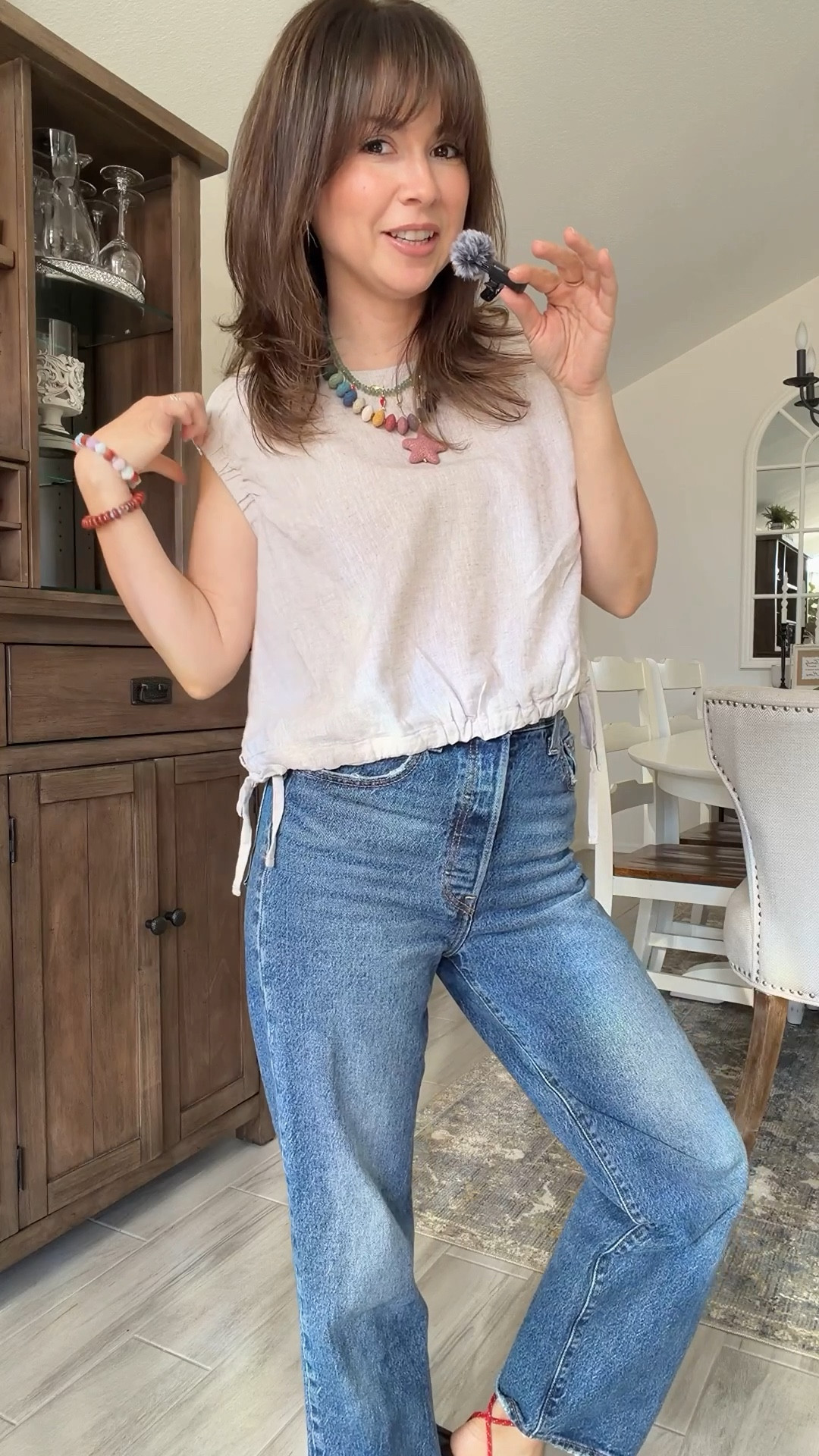 Easy outfit formula I repeat constantly as a 5’2 petite mom.

A lightweight linen top + my favorite petite-friendly jeans + simple cord sandals. It’s one of those combinations that always looks pulled together without trying too hard.

The linen top is breathable and perfect for warm days, these jeans hit at the right place on petites (no awkward bunching), and the paracord sandals are surprisingly comfortable for everyday errands.

Pieces I wear on repeat because they actually work for real life.

petite fashion, petite mom outfits, 5’2 style, petite jeans outfit, everyday outfit formula, linen summer outfit, effortless mom style, casual chic outfit

Top XS 
Jean 26x27


#LTKPetite #LTKootd