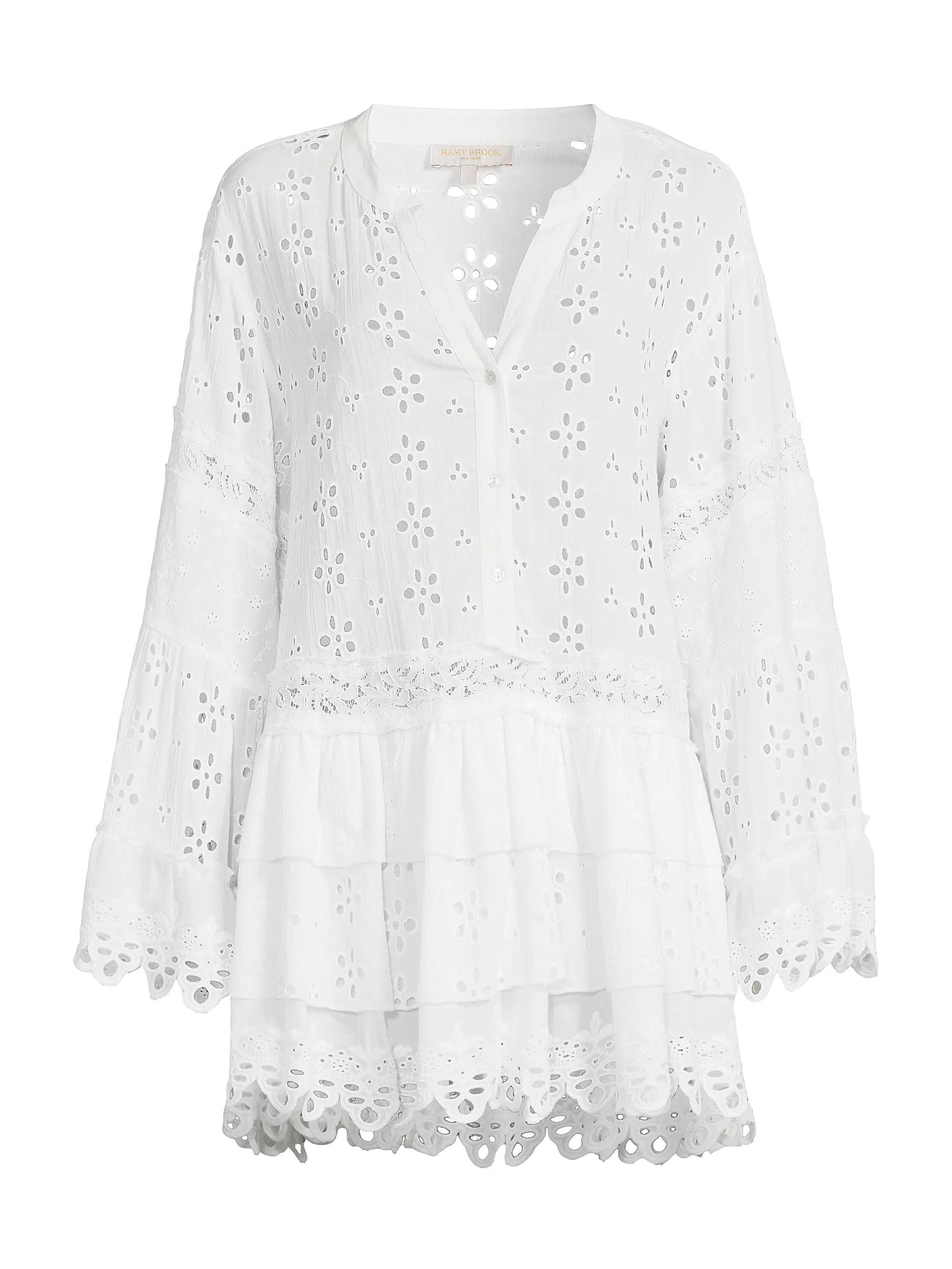 Roxanne Eyelet Cotton Minidress | Saks Fifth Avenue