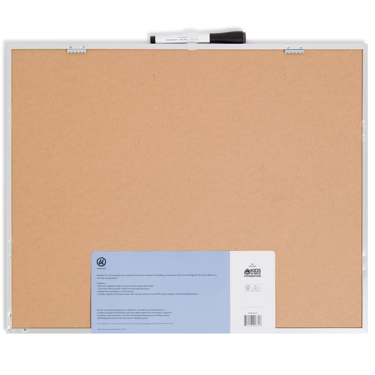 U Brands 16"x20" Magnetic Dry Erase Board Aluminum Frame: Wall Mount Whiteboard for Office & Pres... | Target