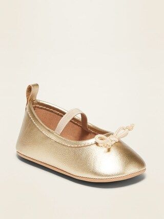 Metallic Faux-Leather Ballet Flats for Baby | Old Navy (US)