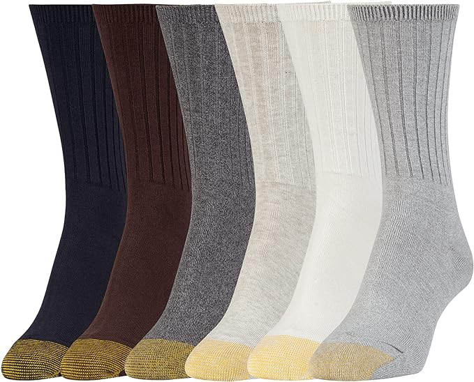 GOLDTOE Women's Casual Texture Crew Socks, Multipairs | Amazon (US)
