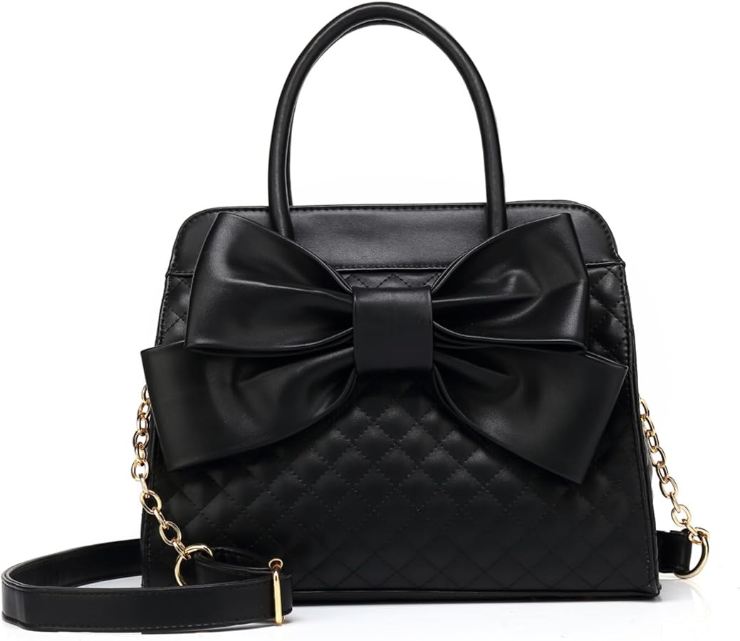 Scarleton Purses for Women, Bow Quilted Handbags Purse, Vintage Faux Leather Crossbody Bags for W... | Amazon (US)