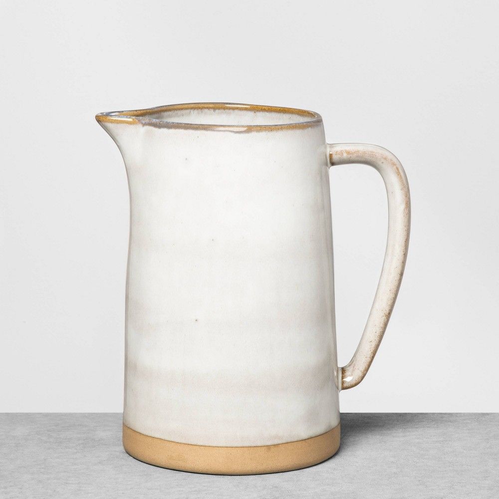 Reactive Glaze Stoneware Pitcher Gray - Hearth & Hand with Magnolia | Target