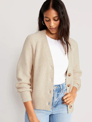Shaker-Stitch Cardigan Sweater for Women | Old Navy (US)