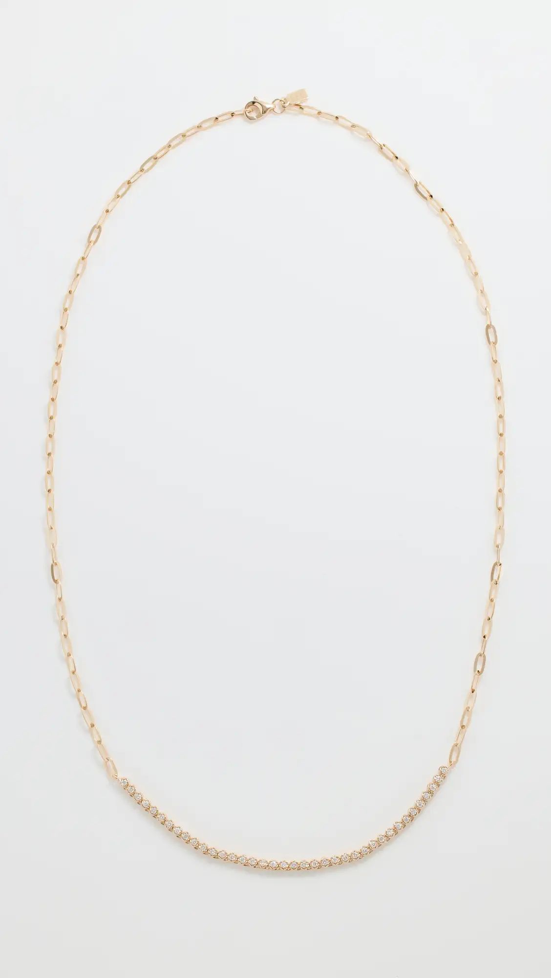 EF Collection 14k Diamond Segment Mini Link Necklace | Shopbop | Shopbop