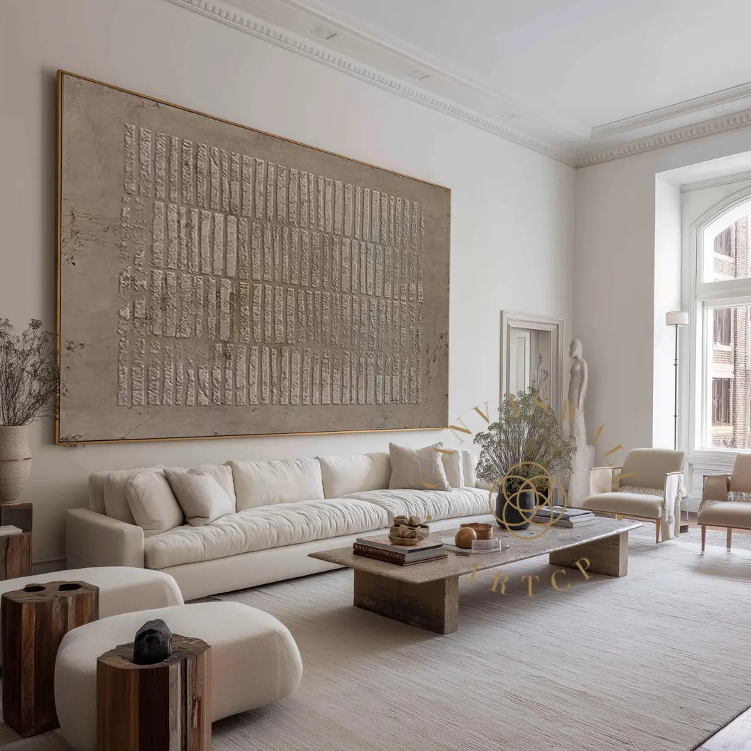 Wabi-Sabi Texture Wall Art: 3D Minimalist Brown Canvas Painting | Etsy (US)