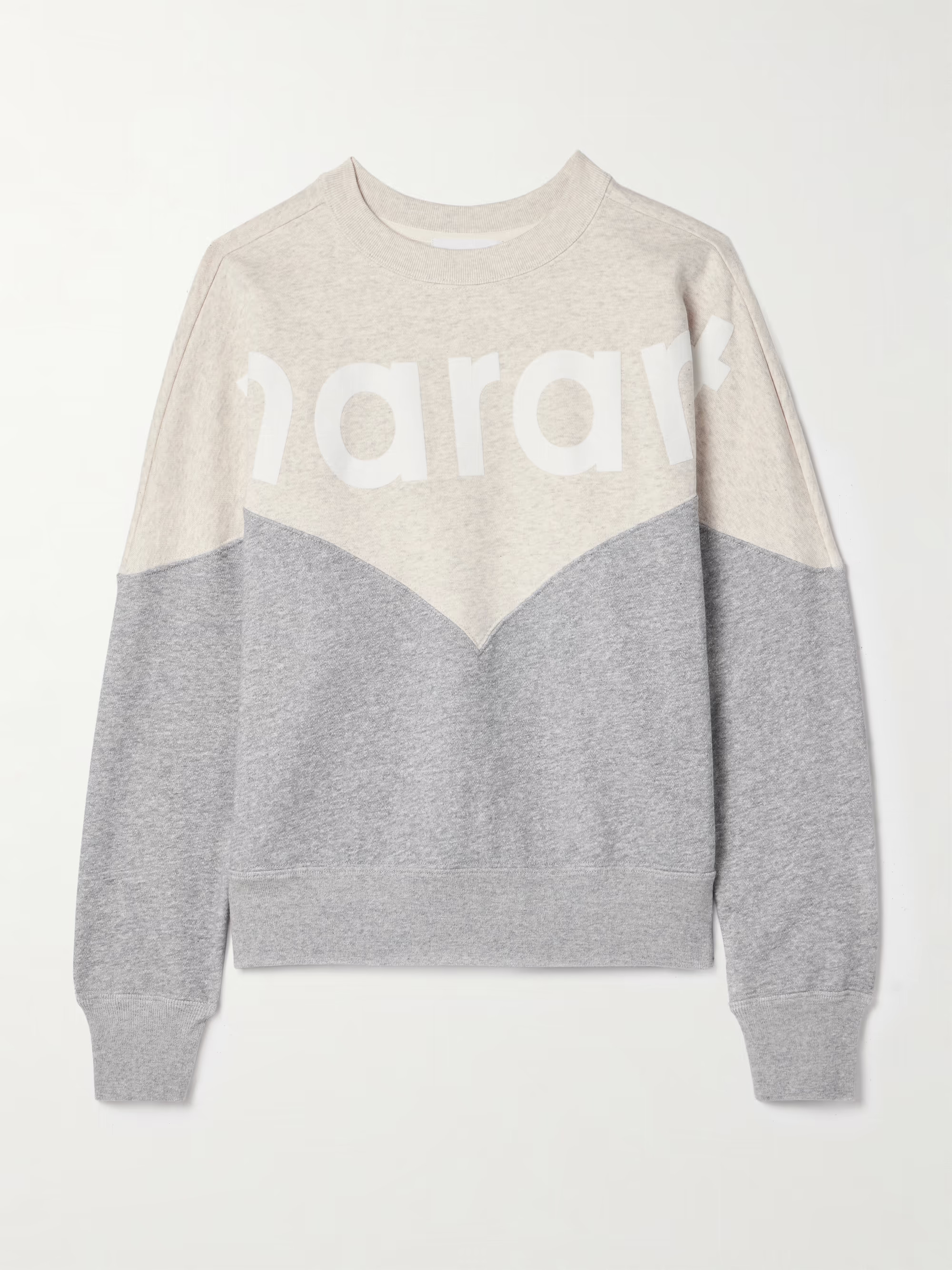 Houston flocked two-tone cotton-blend jersey sweatshirt | NET-A-PORTER (US)