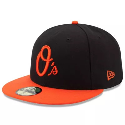 New Era Men's MLB Black/Orange Baltimore Orioles Alternate Authentic Collection On Field 59FIFTY Performance Fitted Hat, Black, 7 1/2 | Belk