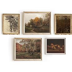 Vintage Posters For Room Aesthetic - Set 5 Autumn Aesthetic Gallery Wall Art, Vintage Prints For ... | Amazon (US)
