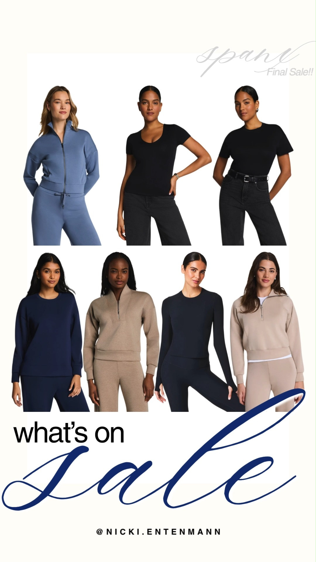 Catch these final sale Spanx finds featuring polished everyday layers and activewear sets. The roundup highlights zip jackets, classic crewnecks, half-zip pullovers, essential short-sleeve tops, and fitted long sleeves in slate blue, classic black, deep navy, and warm neutral tones. Refresh your preppy fall wardrobe with these flattering, high-quality essentials.

#spanx #spanxstyle #whatsonsale #activewear #athleisure #fallfashion #preppycasual 

 #LTKootd #LTKActive #LTKSaleAlert