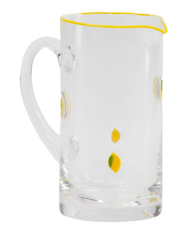 Lemon Patch Rim Pitcher | TJ Maxx