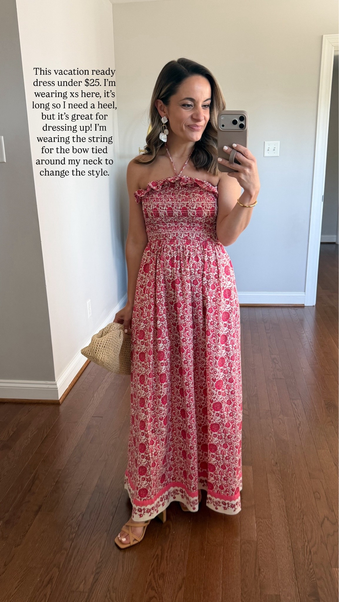Under $50 petite finds! 

Pink printed dress (Target): xs