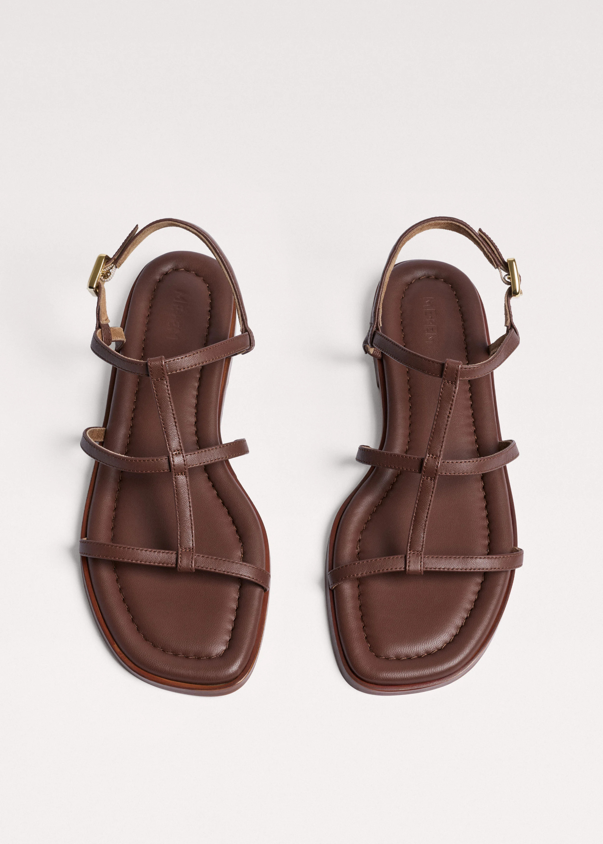 Caged Flat Sandal Soft Nappa Leather | ME+EM US