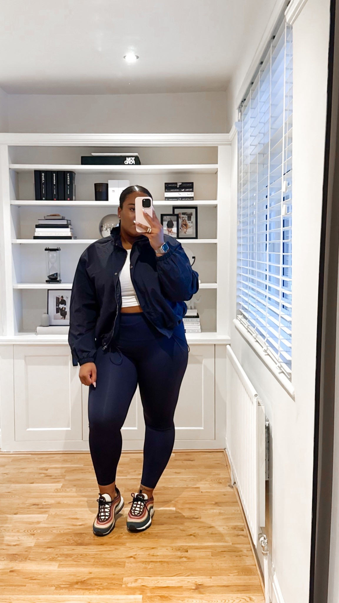 Love this all navy outfit with a few subtle pops thrown in the mix! This windbreaker jacket is a new fave of mine and paired with a new colour of my favourite 4505 leggings this outfit is … 👌

#LTKautumn #LTKcurves #LTKfitness