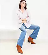 Striped Poplin Everyday Oversized Pocket Shirt | LOFT