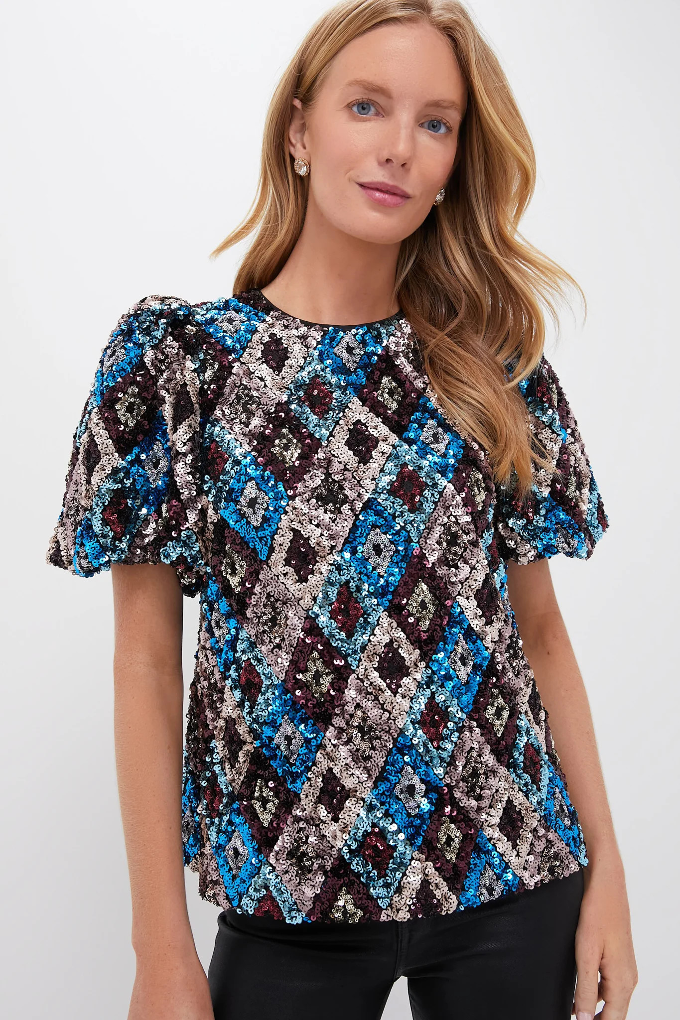 Multi Sequin Jada Blouse | Tuckernuck (US)