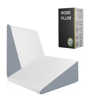 Continental Sleep, Elevated Bed Wedge Pillow for Back Support, Acid Reflux, Leg, Neck Pain, Snoring, Triangle Pilow | Chic Jacquard Cover, 7”x24”x24” | Target