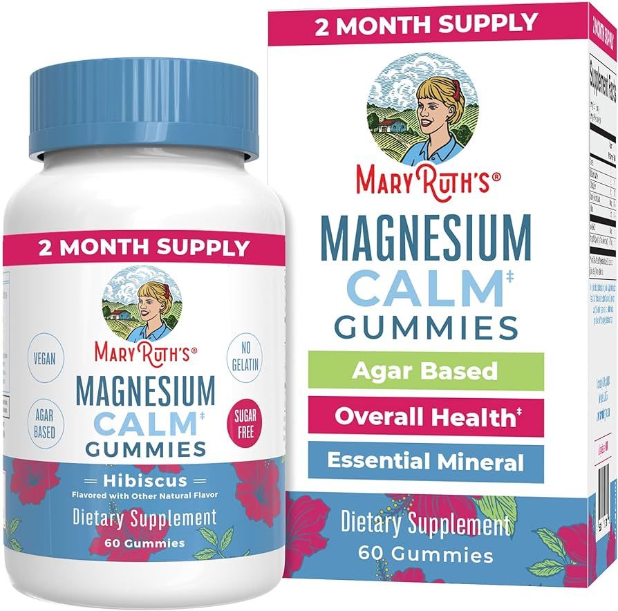 Calm Magnesium Citrate Gummies by MaryRuth's | 2 Month Supply | Sugar Free | Magnesium Supplement... | Amazon (US)