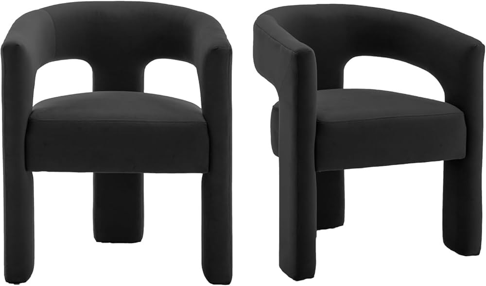 Modern Dining Barrel Chairs Set of 2, Accent Velvet Upholstered Sherpa Chair with Back,Boucle Van... | Amazon (US)